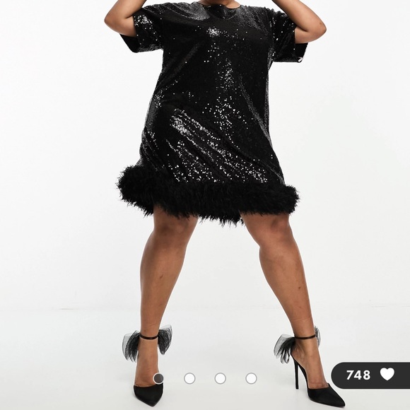 **ISO** ASOS Curve embellished dresses in black size 24 or 26. Maybe 22 or 28. - Picture 3 of 4